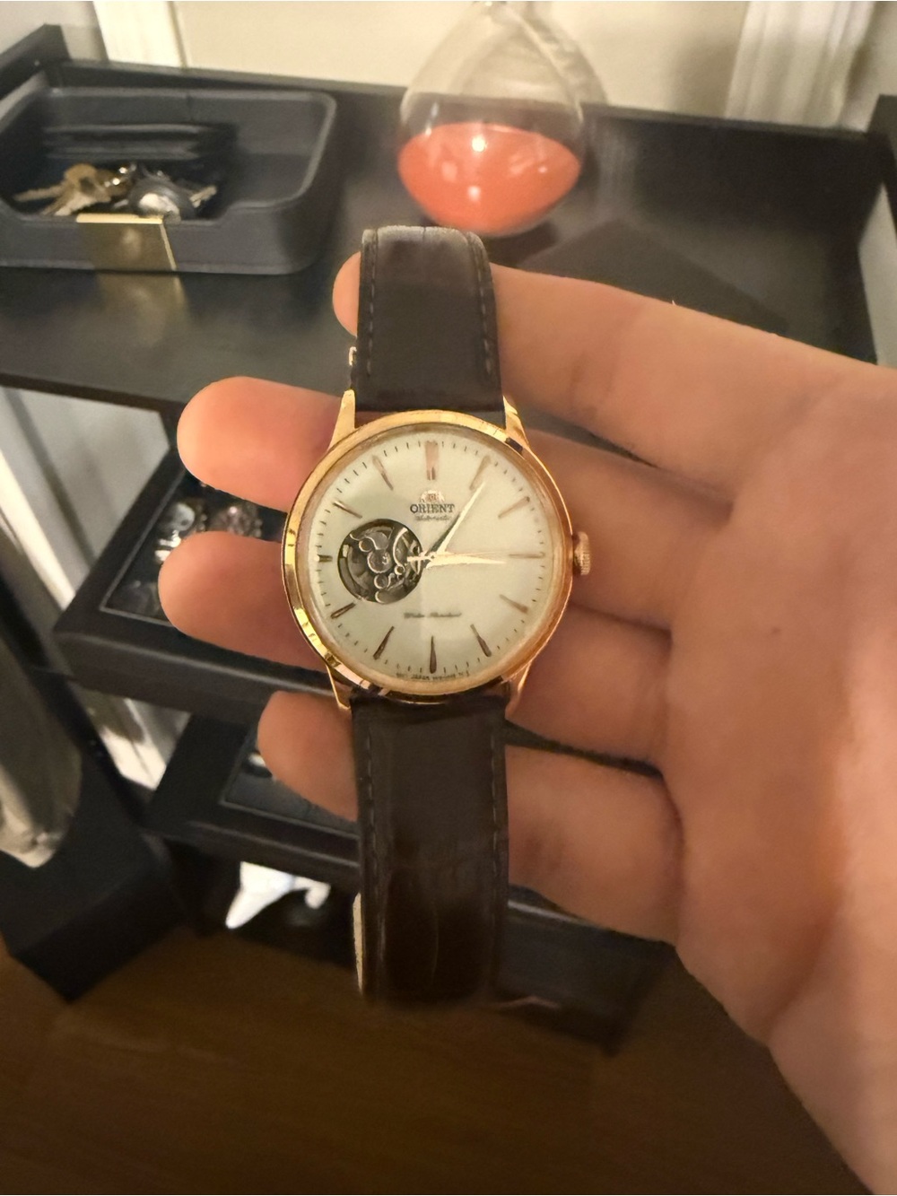Orient Bambino Open Heart RA-AG0001S10A/10B Rose Gold Open Heart